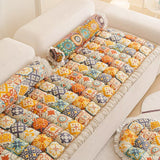 Bohemian Pure Cotton Couch Cushion Universal for All Seasons Sofa Mat